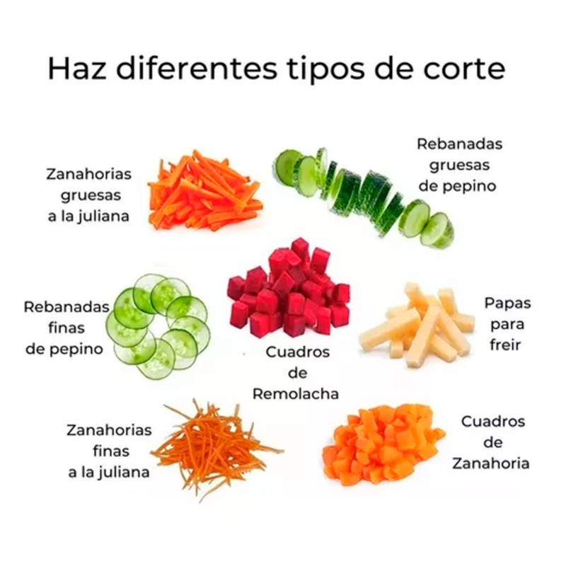 Picador Verduras Frutas Rayador Multifuncional