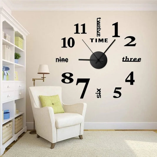 Reloj pared, 40cm diseño pegatina sticker 3D RELOJ DE PARED