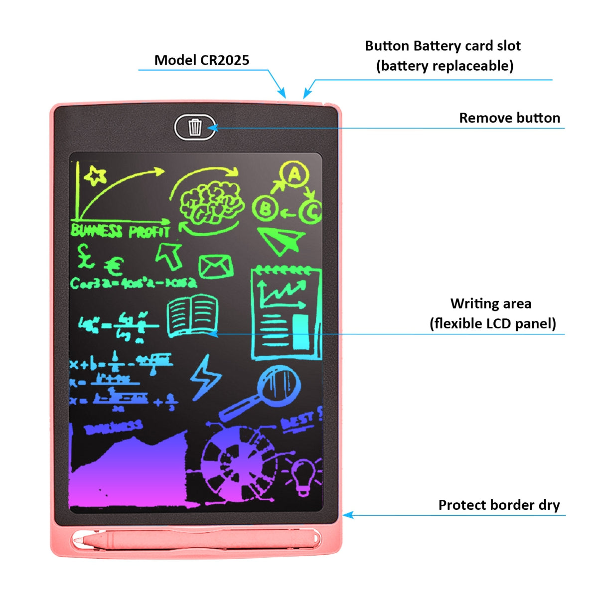 Tablero De Dibujo Mágico Lcd Para Niños 12 Pulgadas