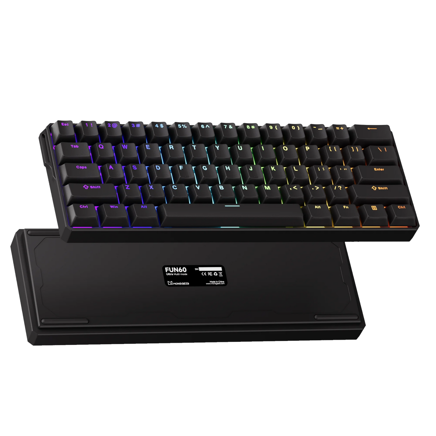 Akko MonsGeek FUN60 Ultra Mechanical Gaming Keyboard Magnetic Switch 60% Rapid Trigger 8K HE/TMR Custom Aluminum Keyboard Gamer