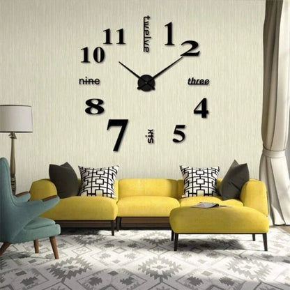 Reloj pared, 40cm diseño pegatina sticker 3D RELOJ DE PARED